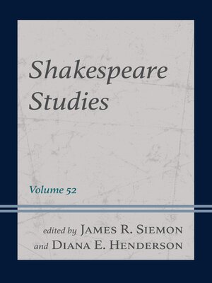 cover image of Shakespeare Studies